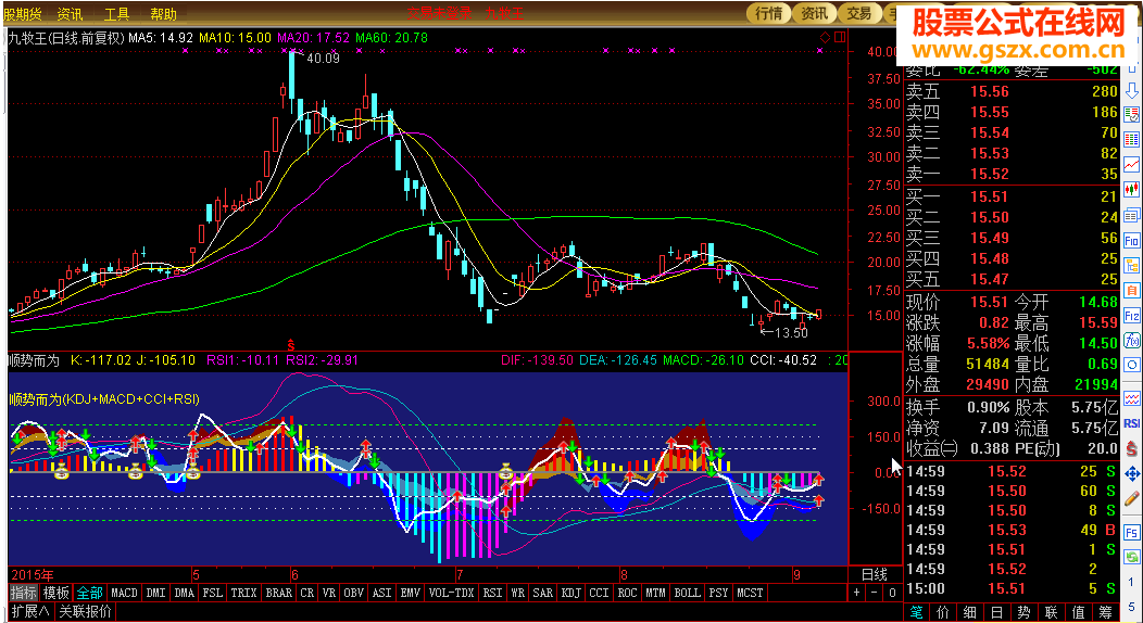 ͨ˳ƶΪ{KDJ+MACD+CCI+RSI}ĳ